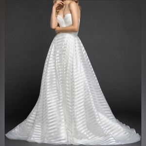HAYLEY PAIGE Harley Striped Wedding Gown